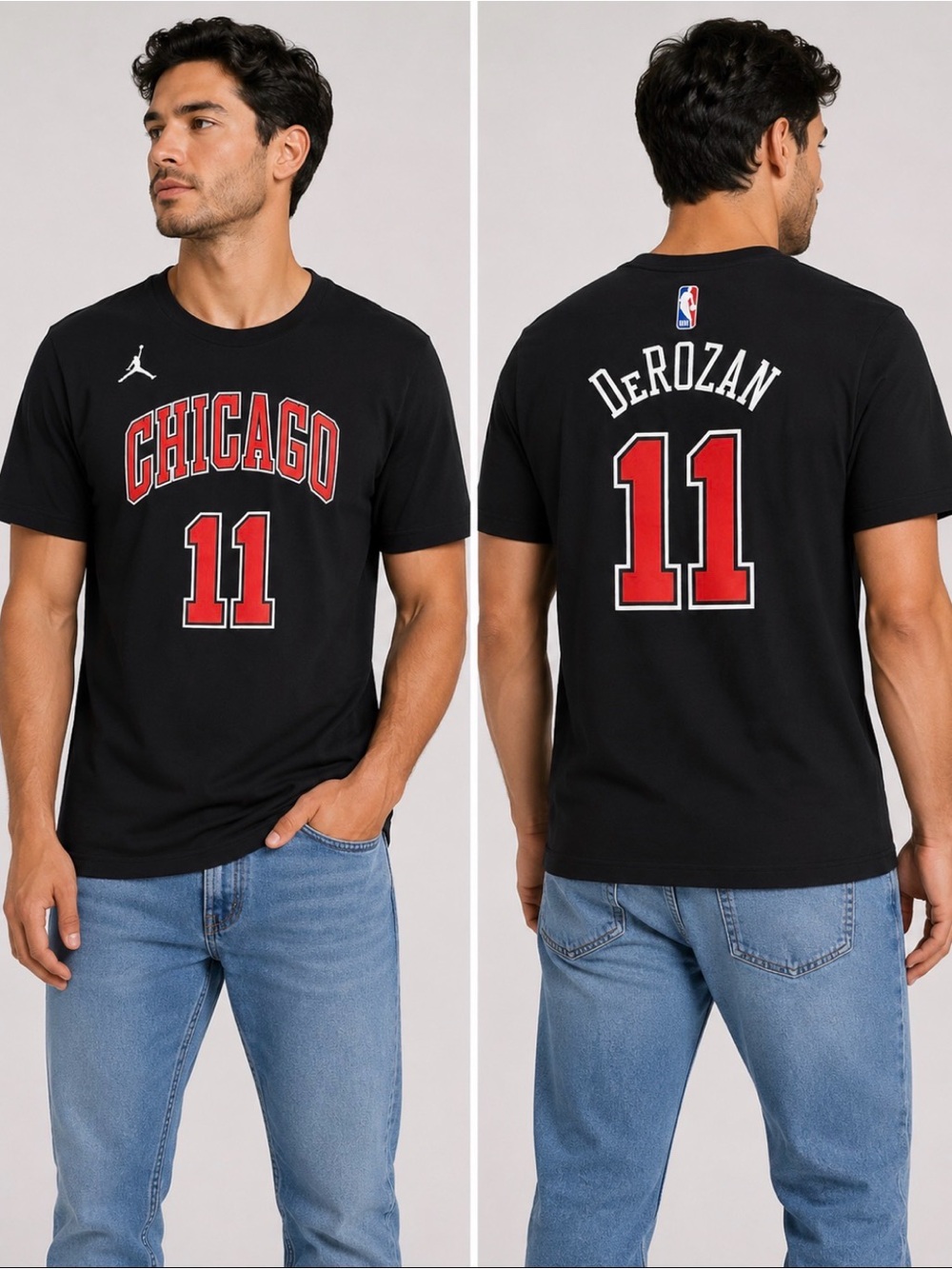 Jordan Black Chicago DeRozan 11 Graphic Tee